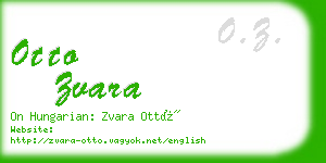 otto zvara business card